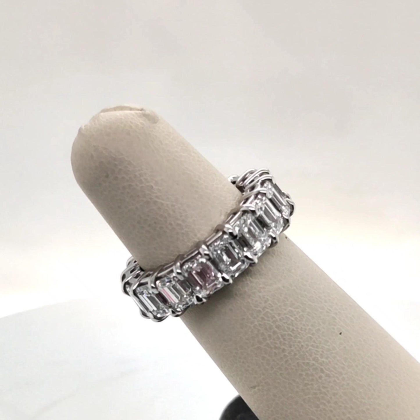 PLATINUM ETERNITY BAND HAND MADE 9.18CTW