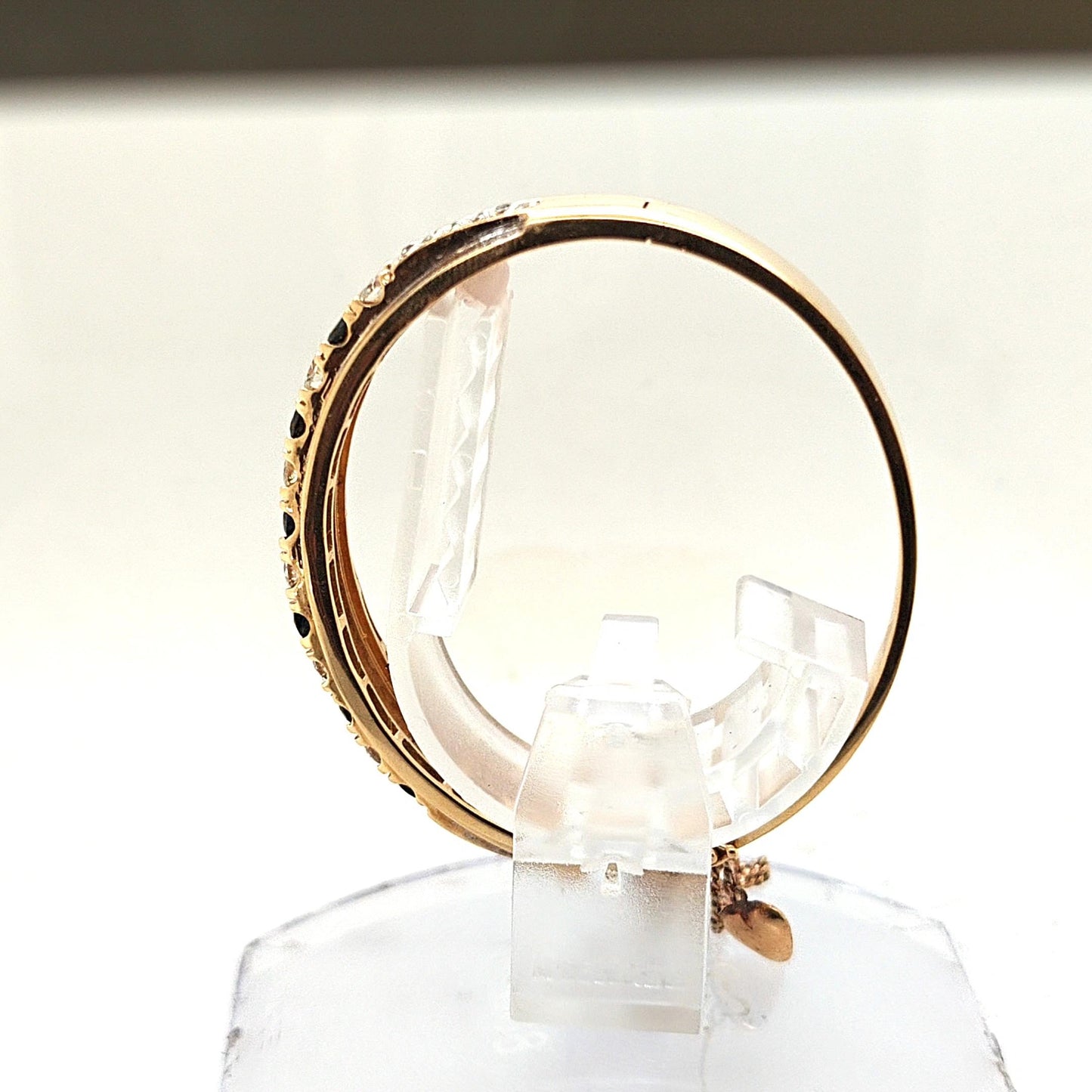 BANGLE BRACELET DIAMOND AND SAPPHIRE 18KT YELLOW GOLD