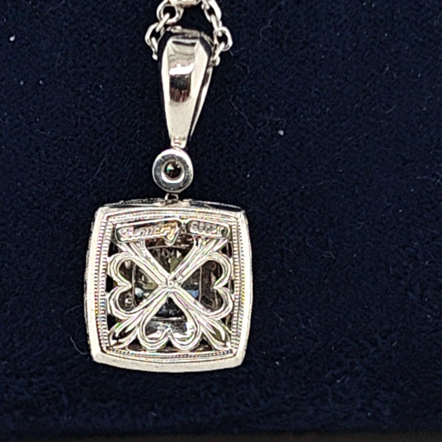BEAUDRY DIAMOND PENDANT ON DIAMOND NECKLACE