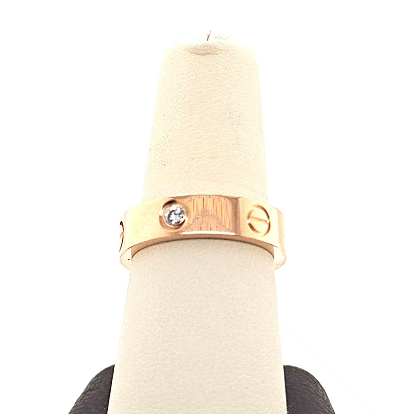 ROSE GOLD CARTIER 3 DIAMOND "LOVE" RING 18K