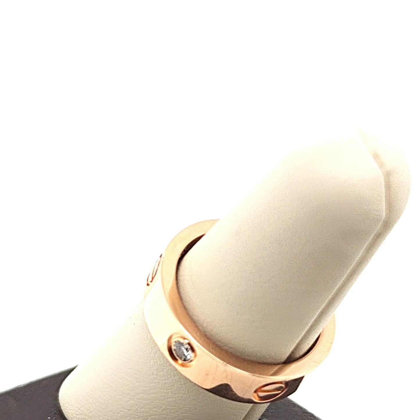 ROSE GOLD CARTIER 3 DIAMOND "LOVE" RING 18K