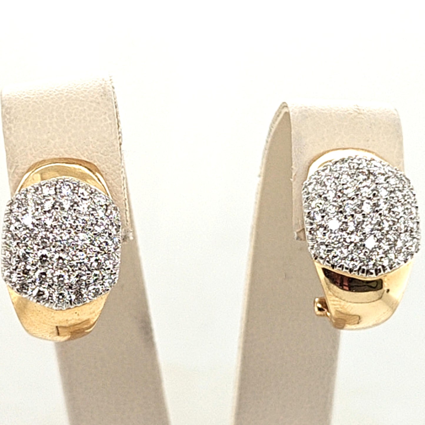 DIAMOND HUGGIE EARRINGS YELLOW GOLD 1.45CT