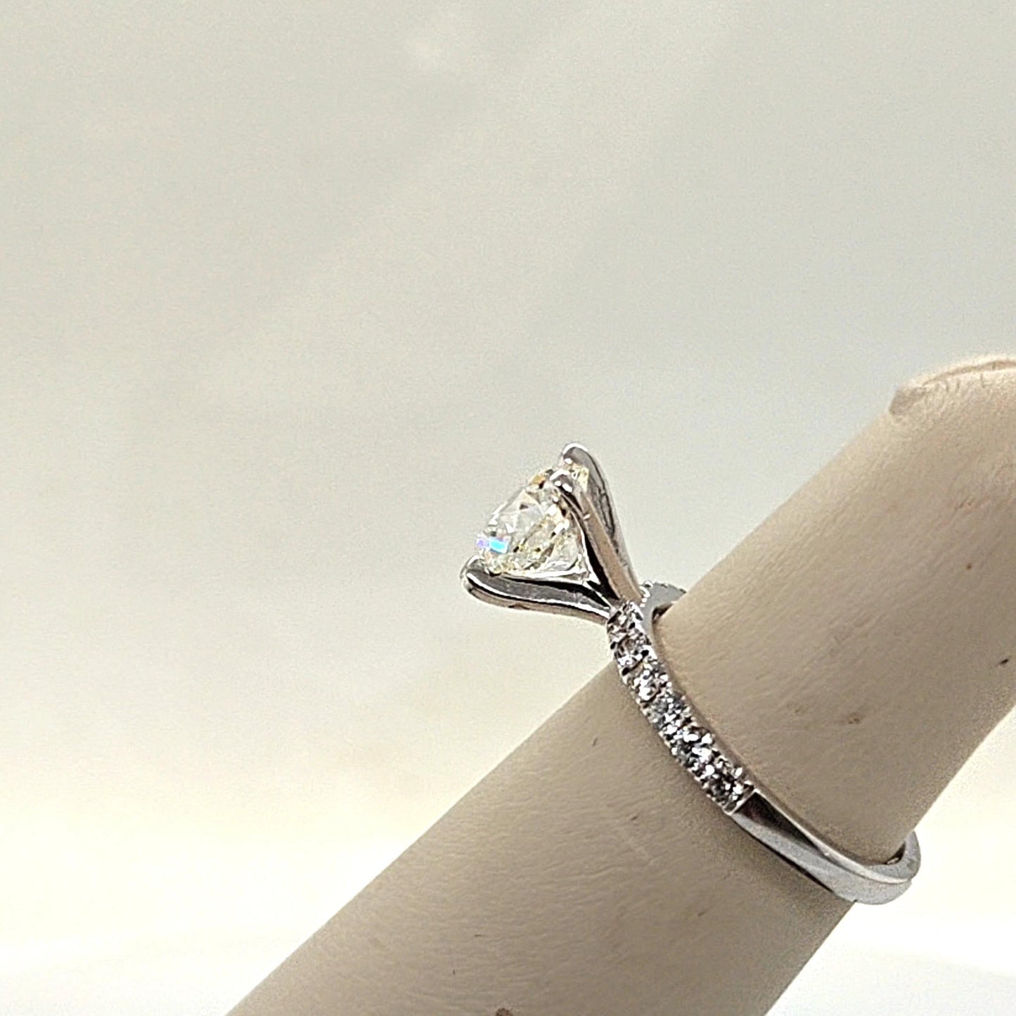 DIAMOND ENGAGEMENT RING 2.01CT GIA J-SI2 WHITE GOLD