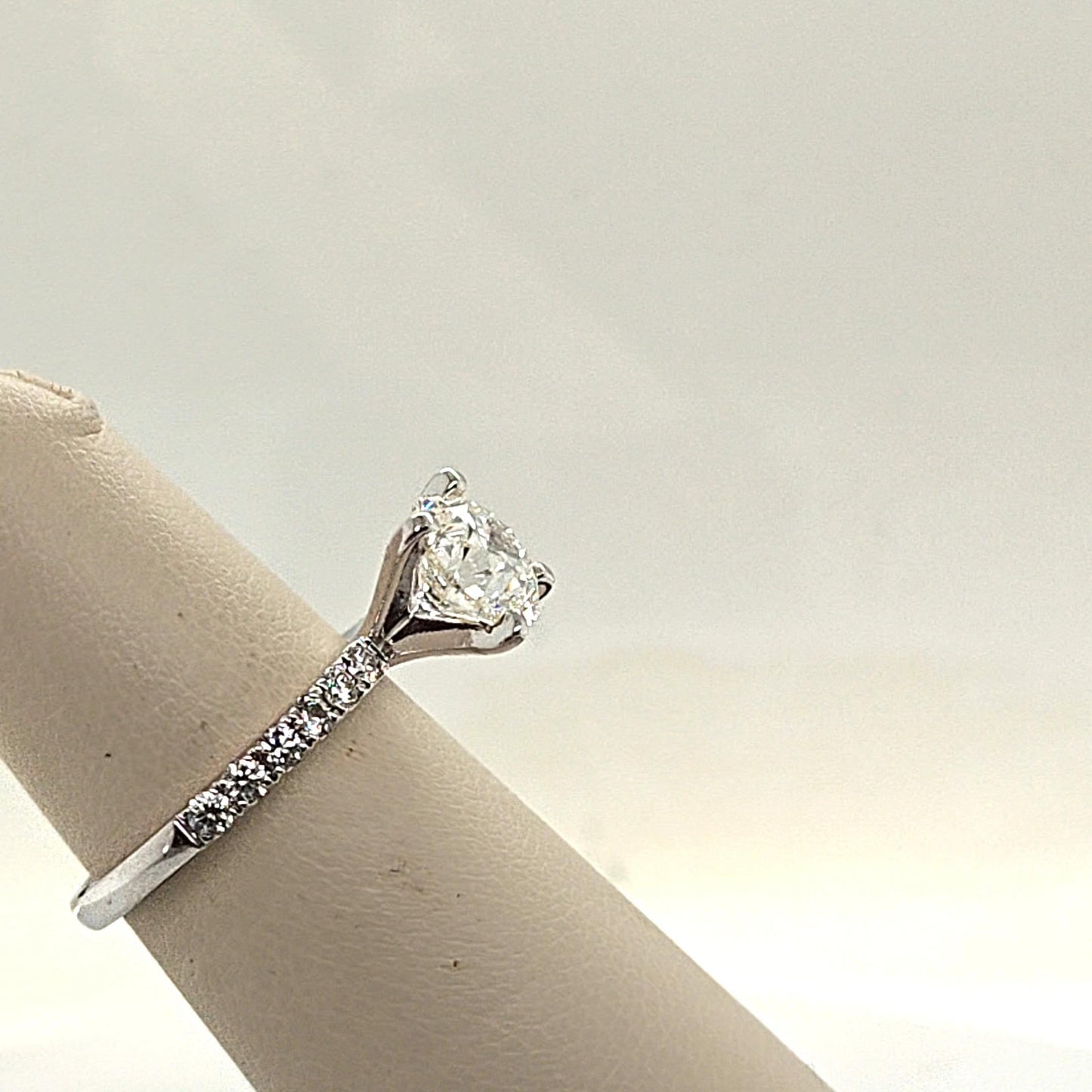 DIAMOND ENGAGEMENT RING 2.01CT GIA J-SI2 WHITE GOLD