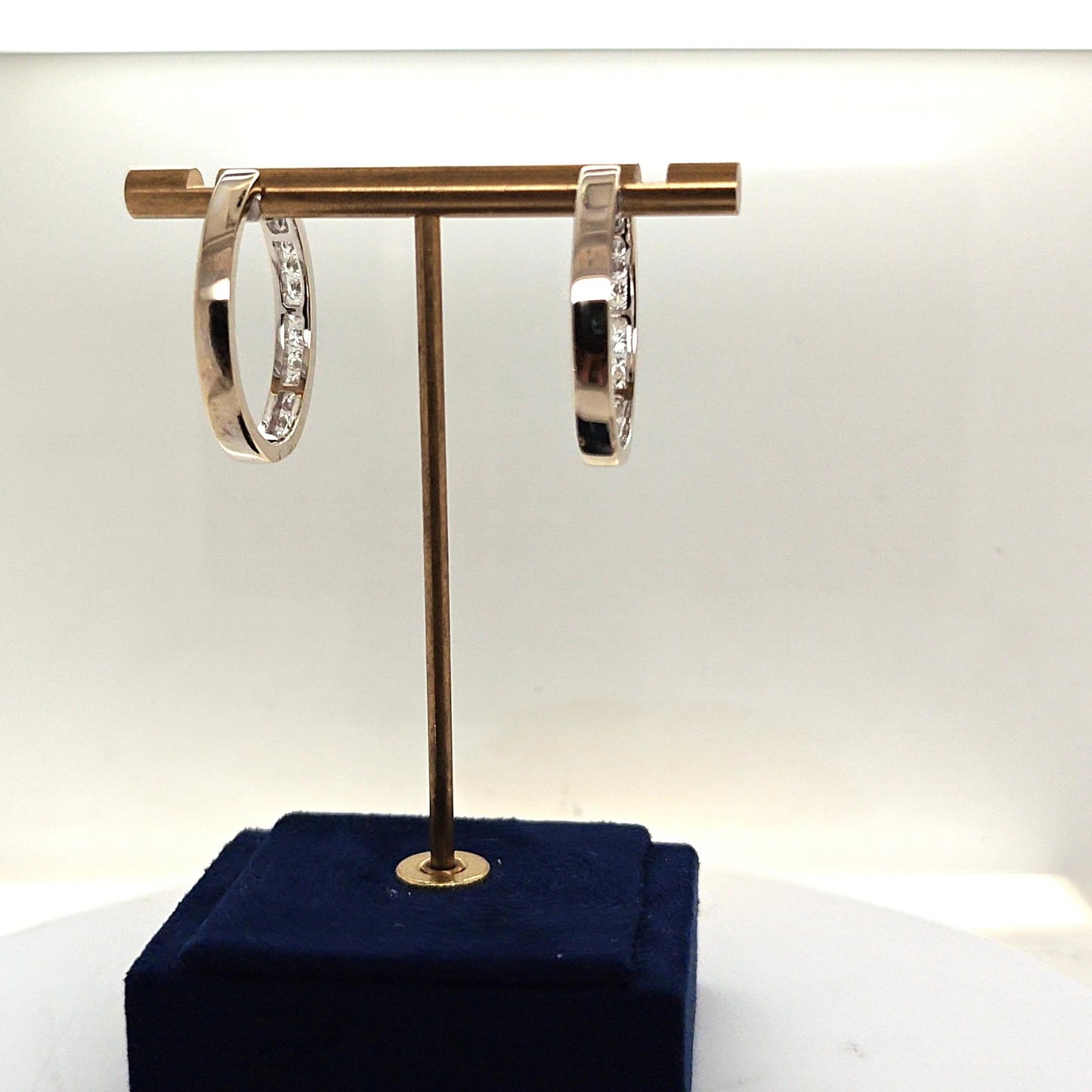DIAMOND HOOP EARRINGS WHITE GOLD 1.51CT