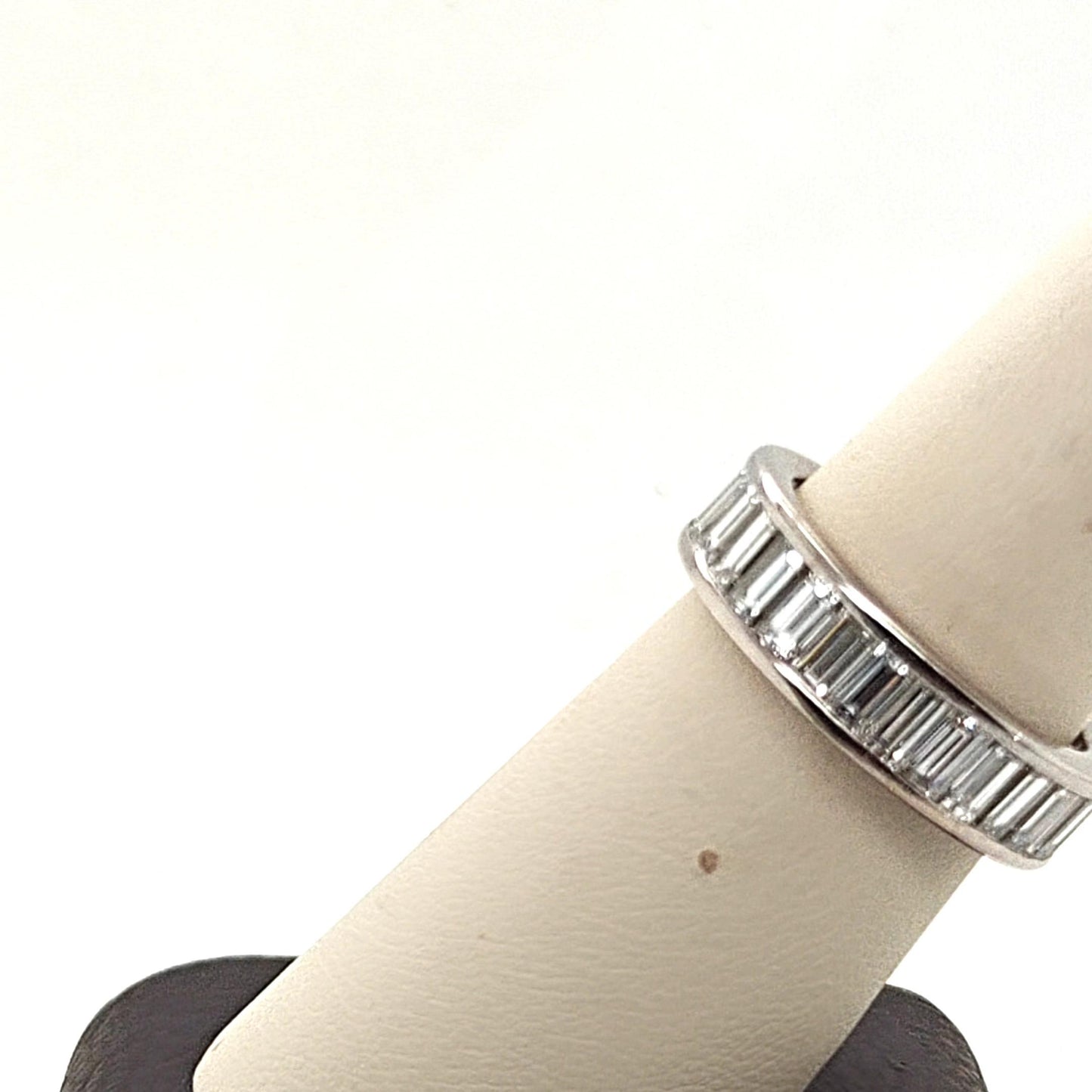 DIAMOND ETERNITY BAND EMERALD CUT 5.35CT WHITE GOLD