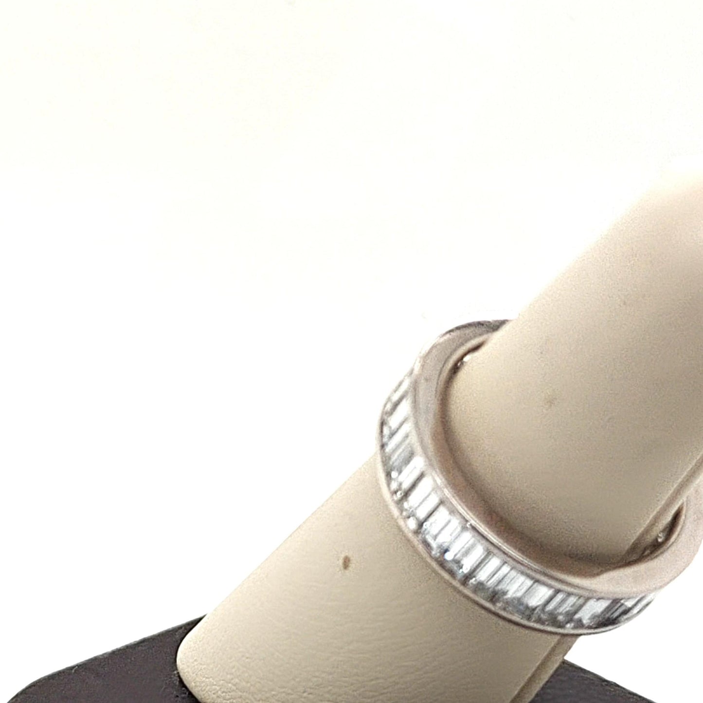 DIAMOND ETERNITY BAND EMERALD CUT 5.35CT WHITE GOLD