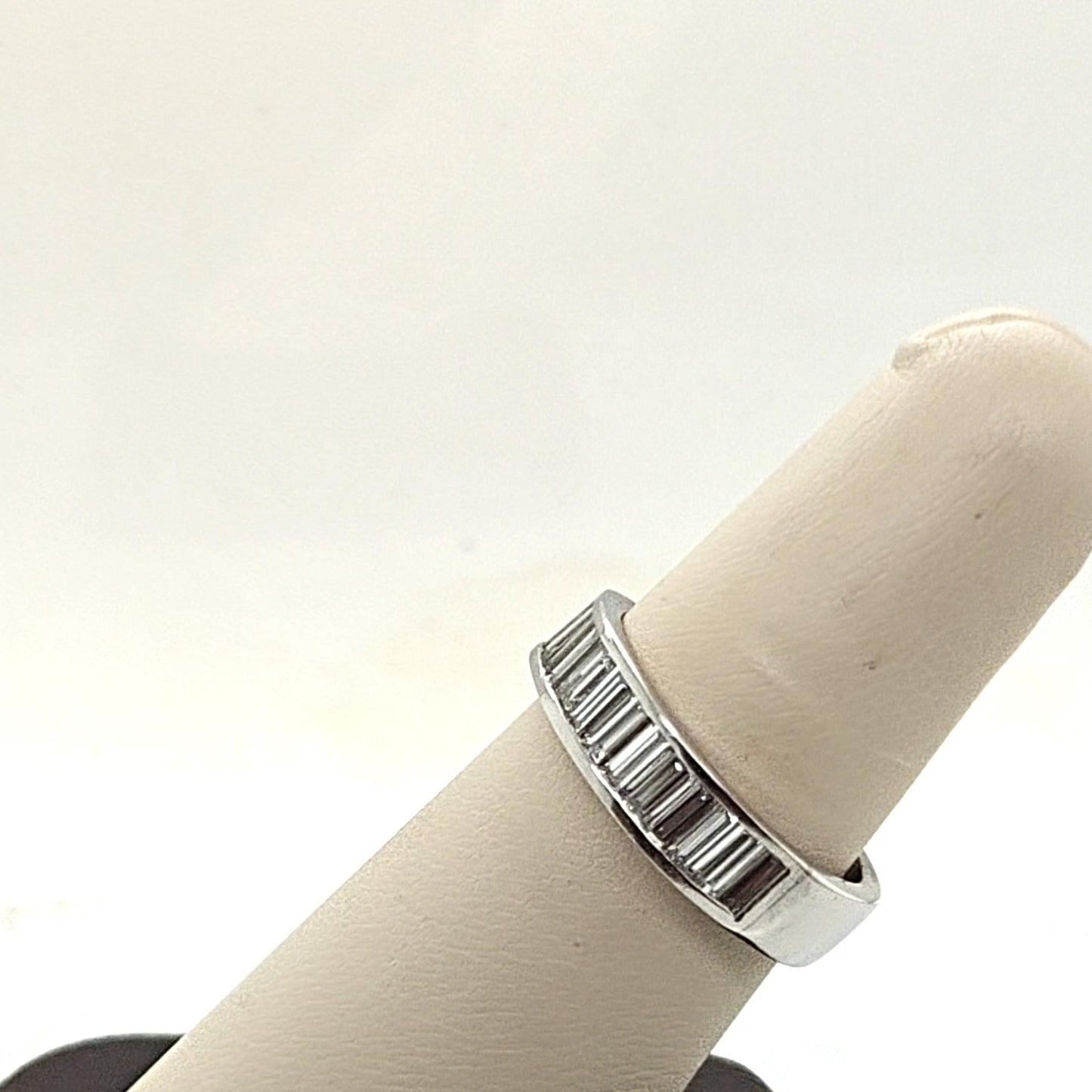 DIAMOND BAGUETTE HALF ETERNITY BAND 2.03CTW PLATINUM