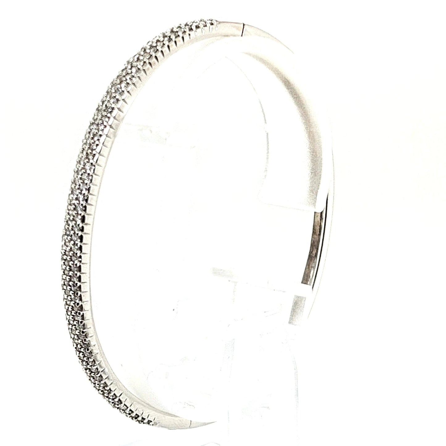 DIAMOND PAVE BANGLE 2.16CTW WHITE GOLD