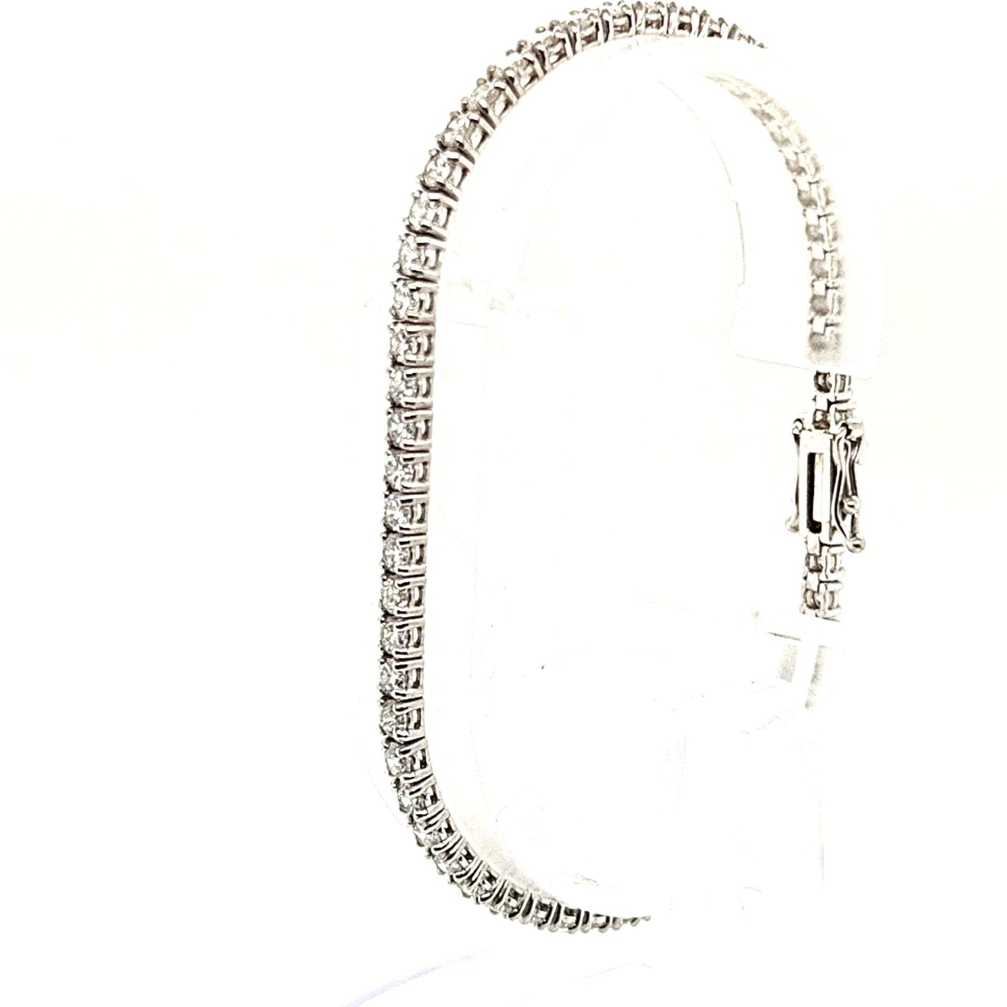 DIAMOND TENNIS BRACELET 3.86CT WHITE GOLD