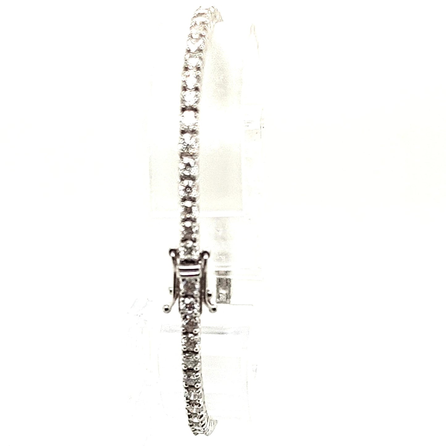 DIAMOND TENNIS BRACELET 3.86CT WHITE GOLD