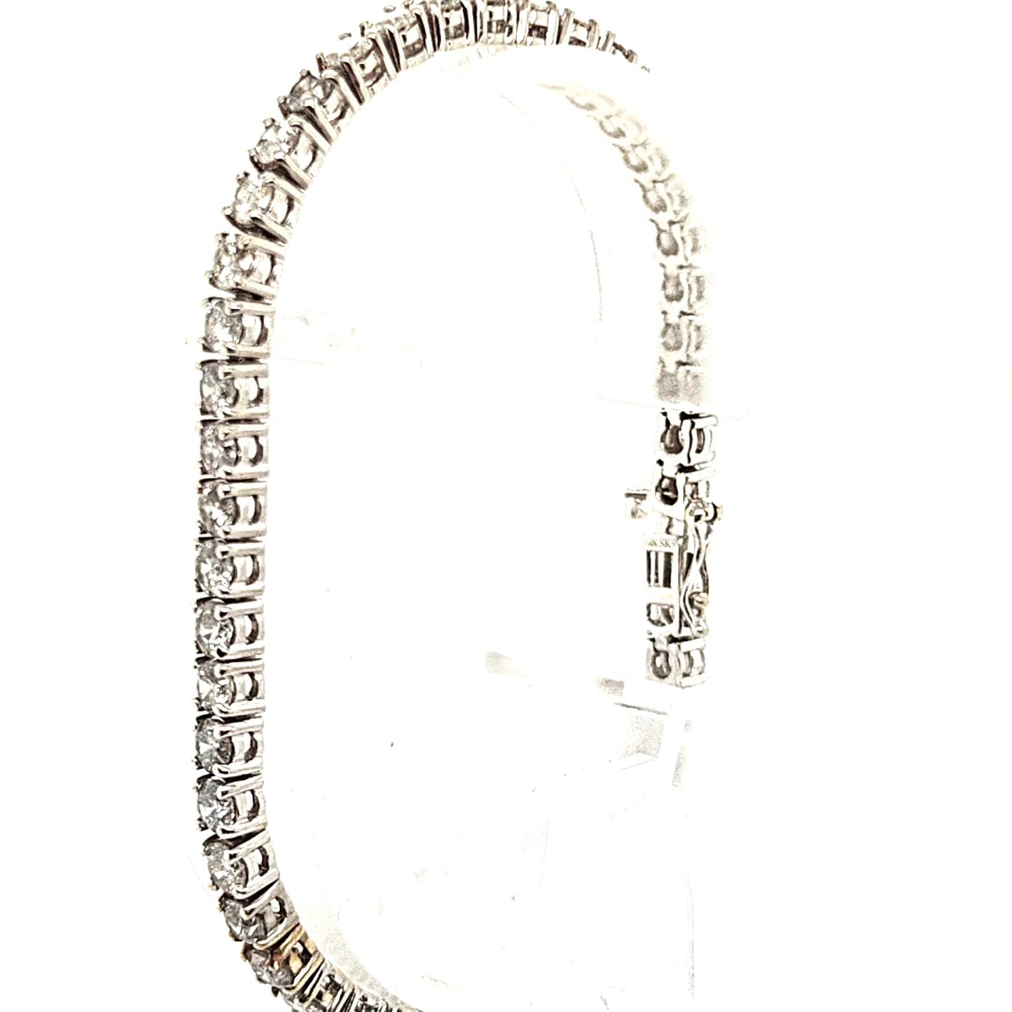 DIAMOND TENNIS BRACELET 6.24CT WHITE GOLD