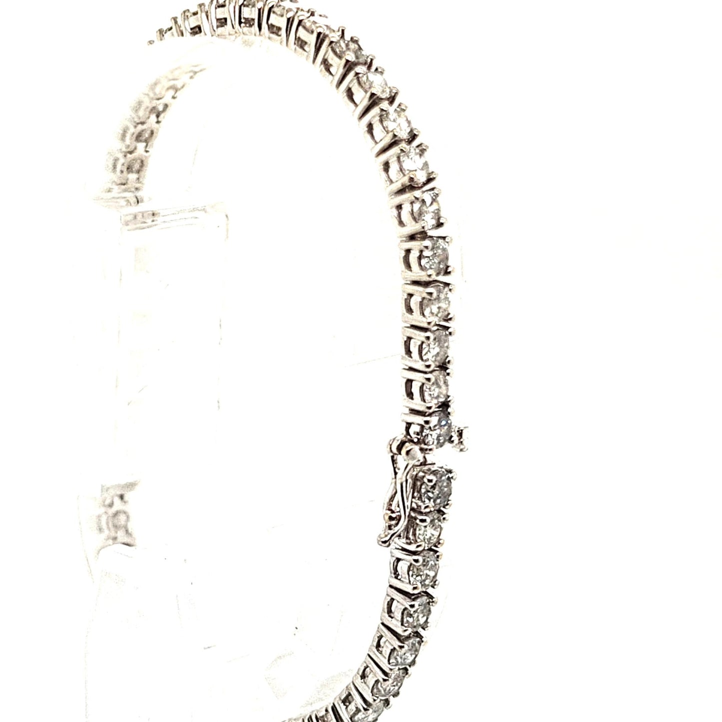 DIAMOND TENNIS BRACELET 6.24CT WHITE GOLD