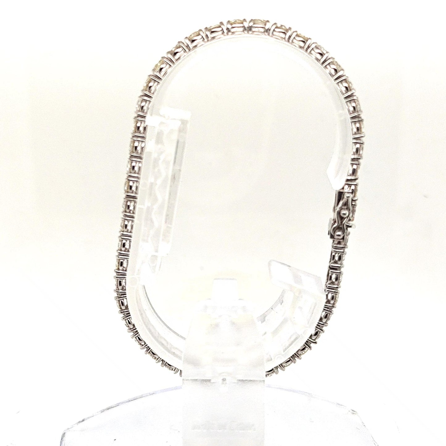 DIAMOND TENNIS BRACELET 6.92CT WHITE GOLD