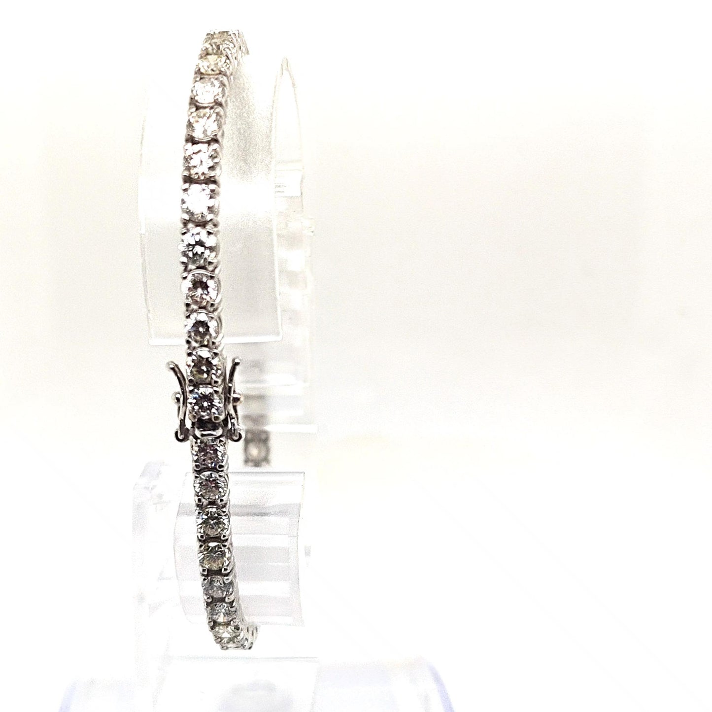 DIAMOND TENNIS BRACELET 6.92CT WHITE GOLD