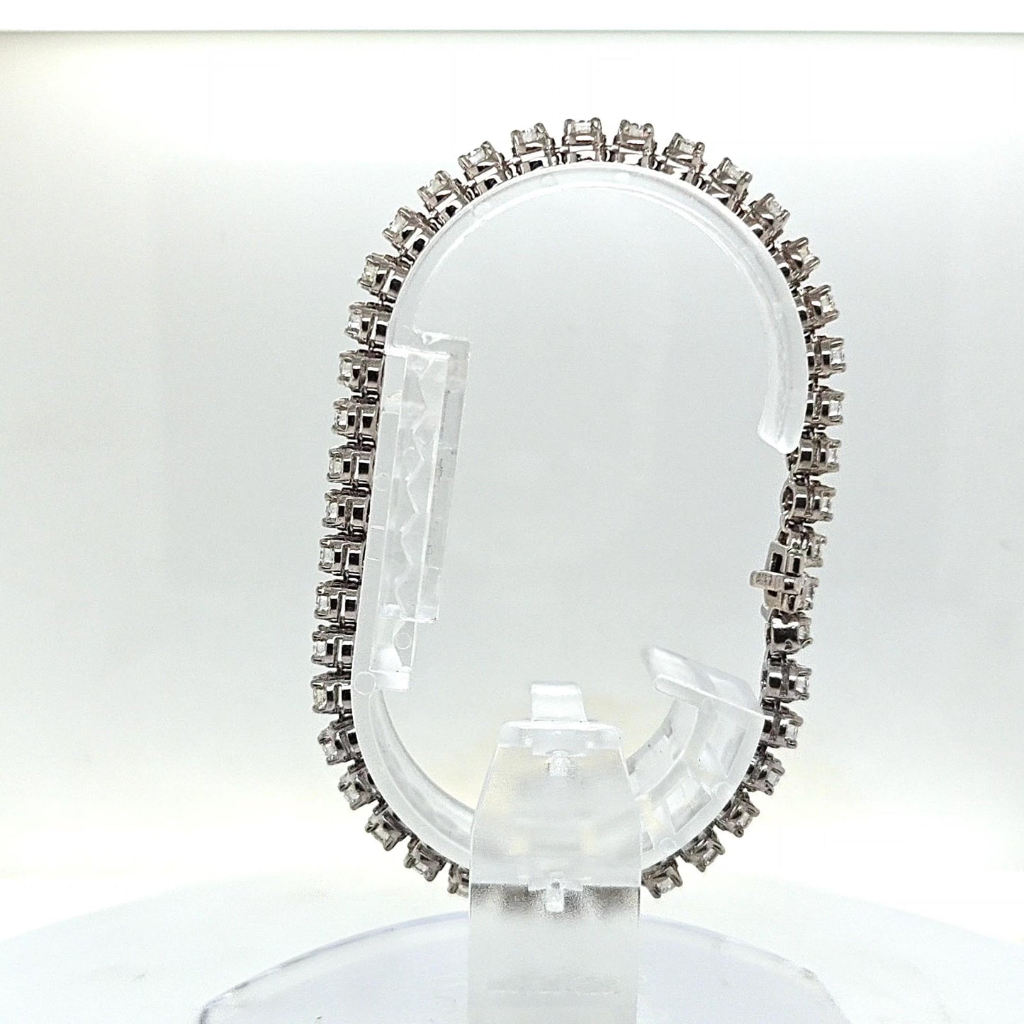 DIAMOND TENNIS BRACELET 4.46CT WHITE GOLD