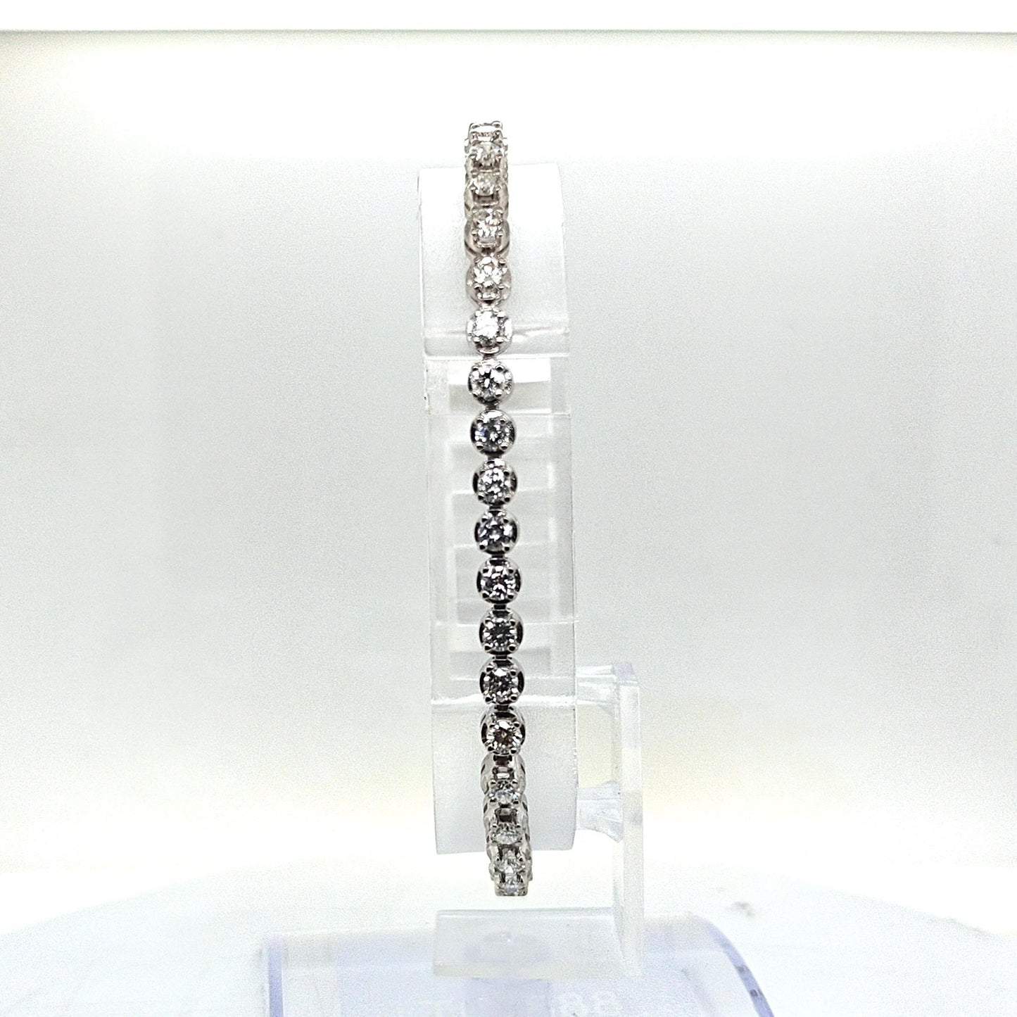 DIAMOND TENNIS BRACELET 4.46CT WHITE GOLD