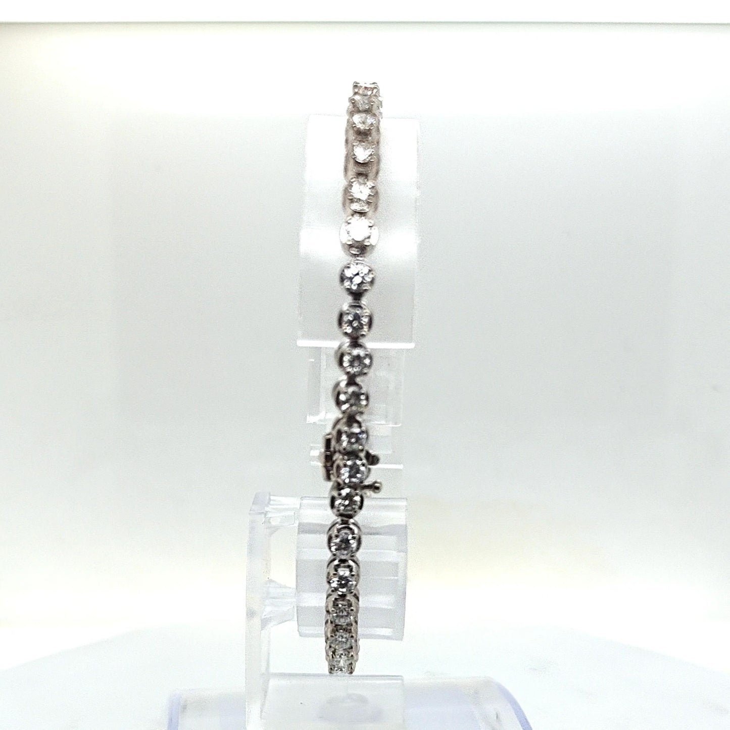 DIAMOND TENNIS BRACELET 4.46CT WHITE GOLD