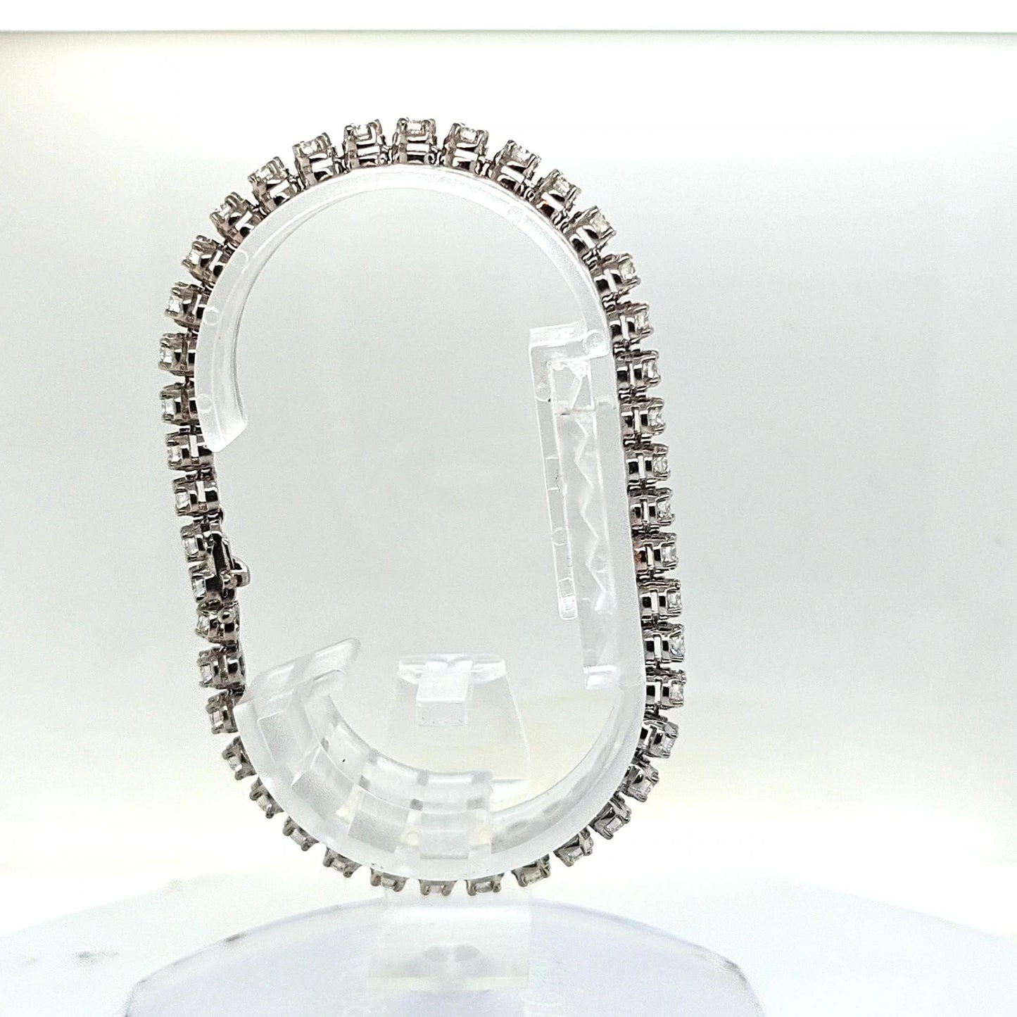 DIAMOND TENNIS BRACELET 4.46CT WHITE GOLD
