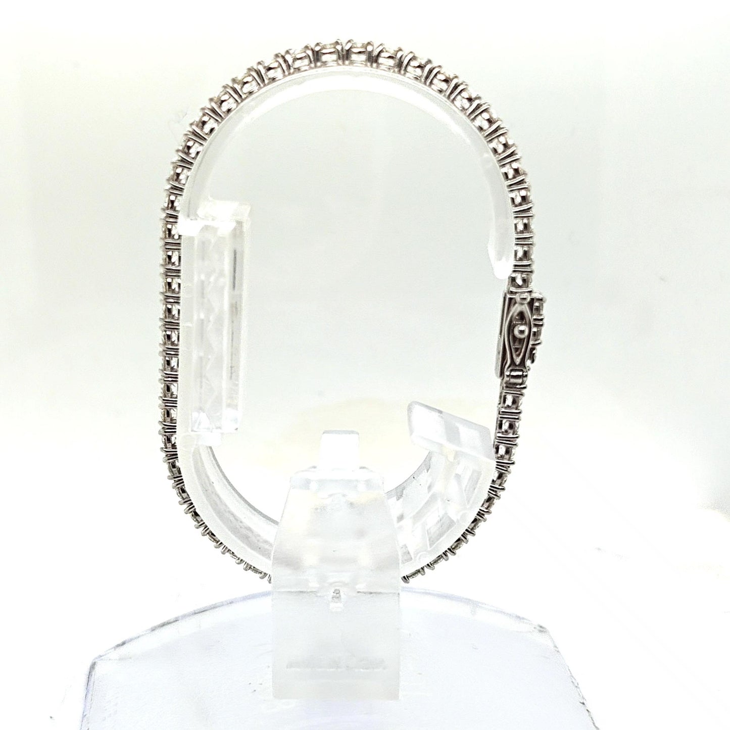 DIAMOND TENNIS BRACELET 5.90CT WHITE GOLD