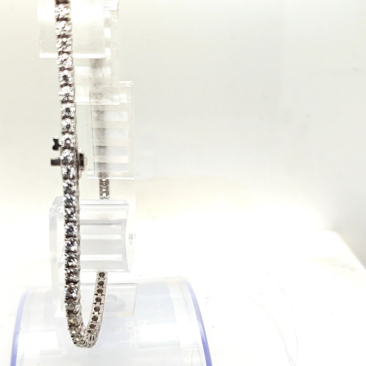 DIAMOND TENNIS ANKLET 6.45CT WHITE GOLD