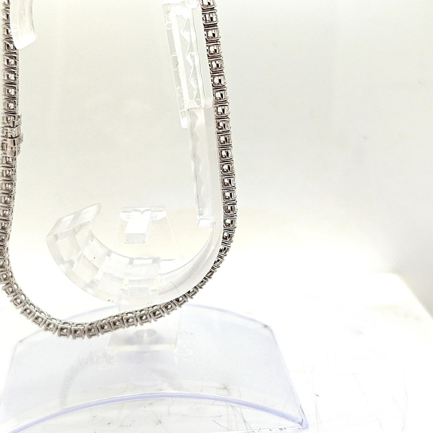 DIAMOND TENNIS ANKLET 6.45CT WHITE GOLD