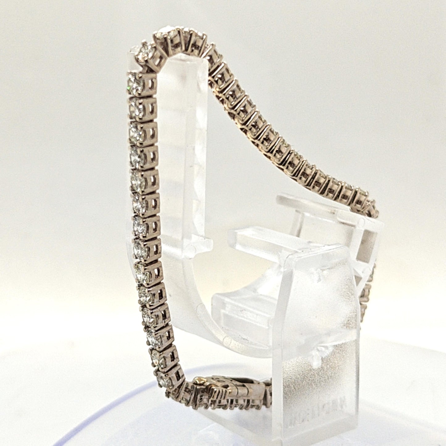 DIAMOND TENNIS BRACELET 4.08CT WHITE GOLD