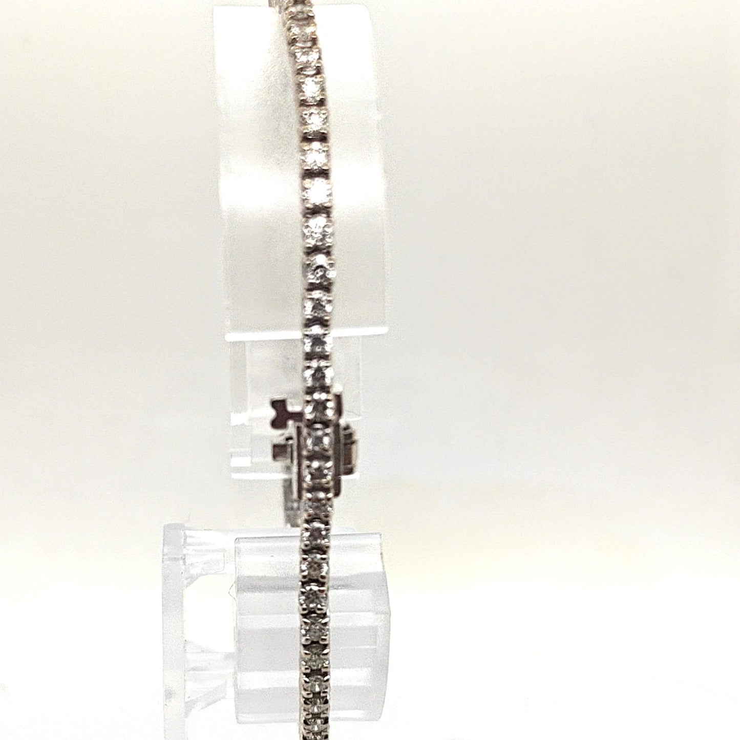 DIAMOND TENNIS BRACELET 3.01CT WHITE GOLD