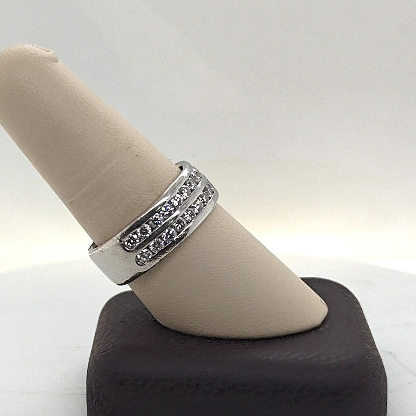 MEN'S DIAMOND WEDDING BAND PLATINUM 1.8CT