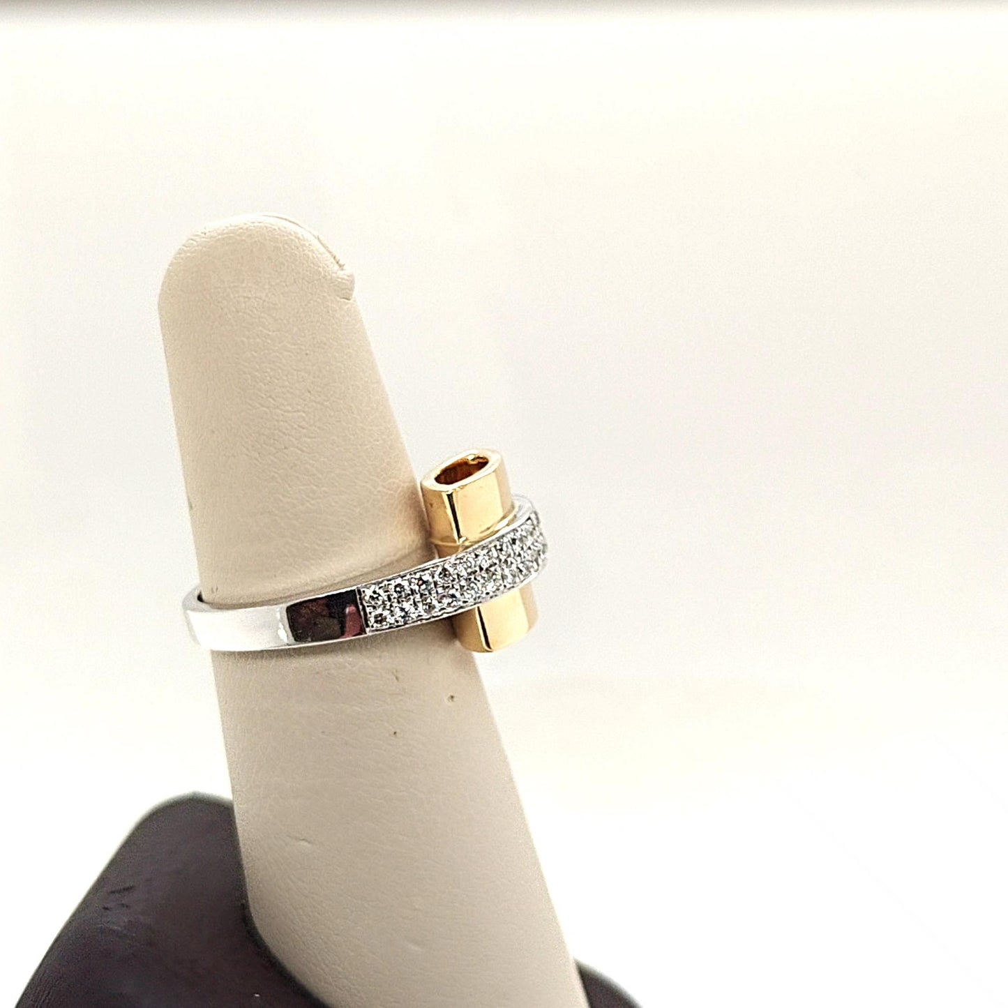 DIAMOND FASHION RING 1.00CT TWO TONE GOLD
