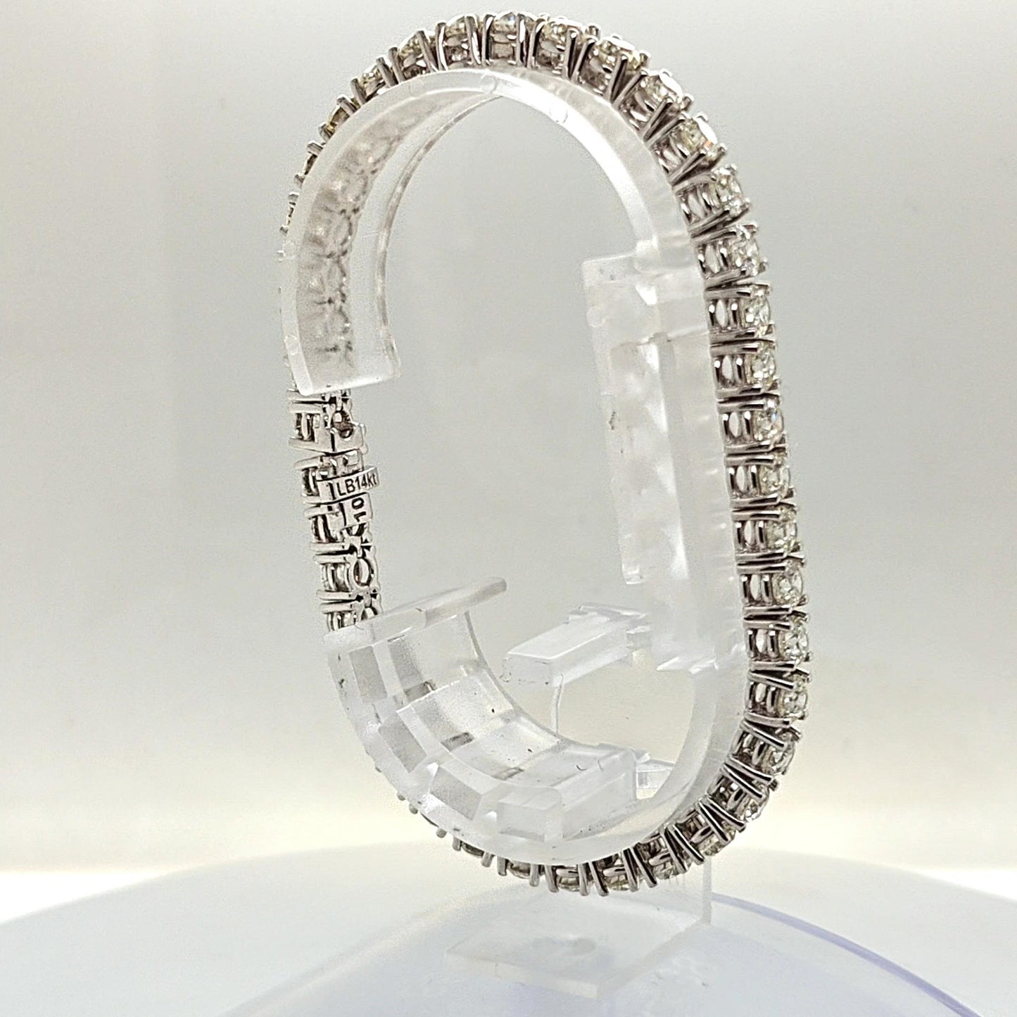 DIAMOND TENNIS BRACELET 12.52CT WHITE GOLD
