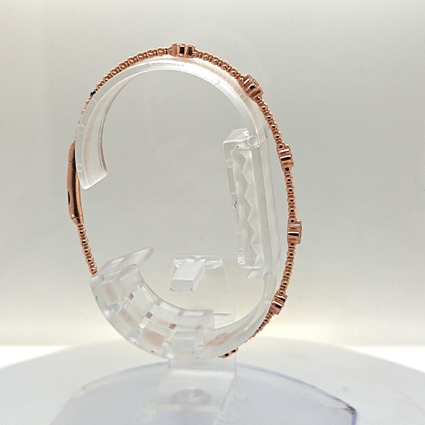 DIAMOND FLEXIBLE BANGLE 7 CLUSTERS 0.45CT ROSE GOLD
