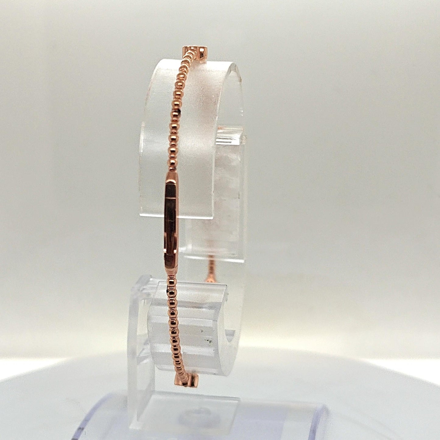 DIAMOND FLEXIBLE BANGLE 7 CLUSTERS 0.45CT ROSE GOLD