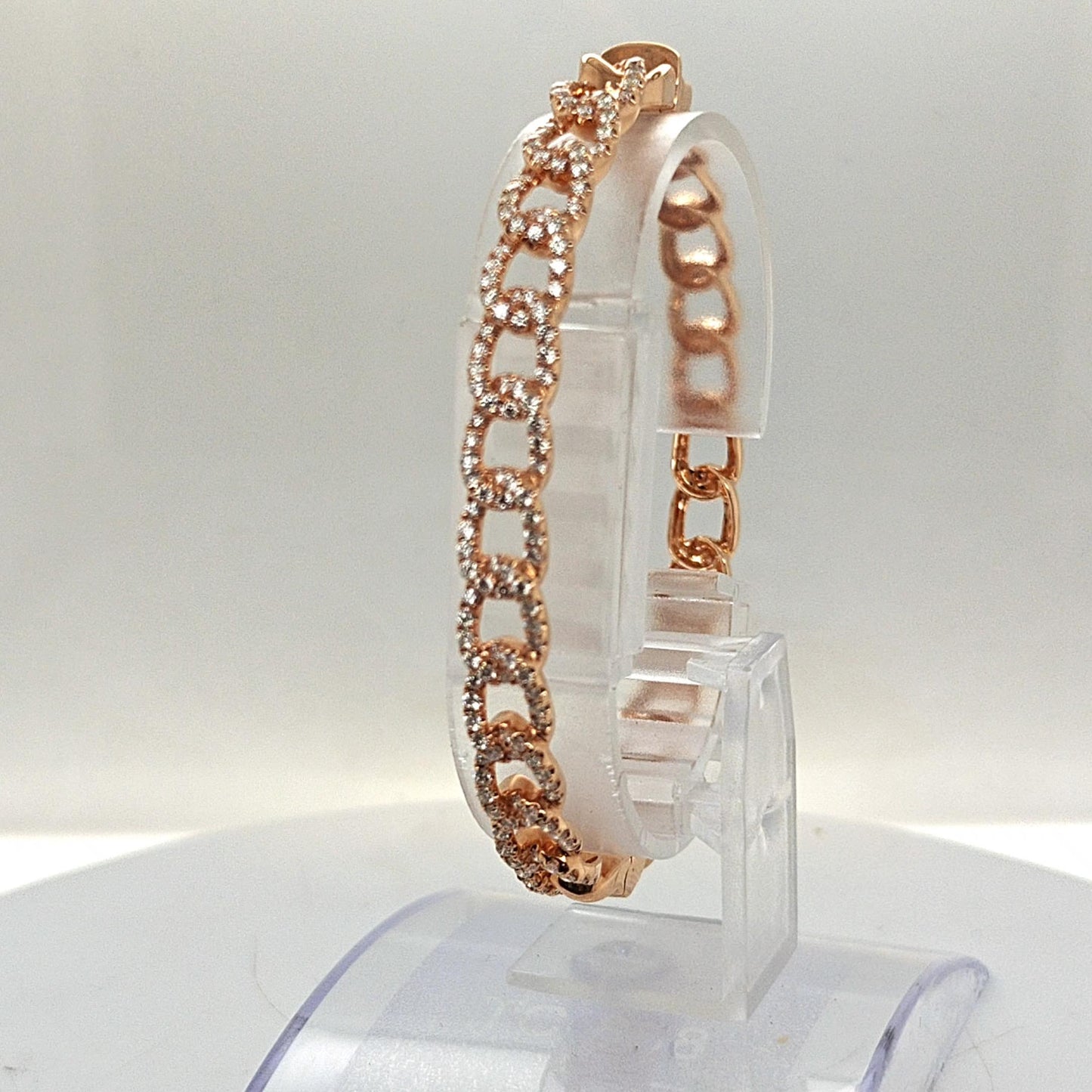 DIAMOND BANGLE BRACELET 1.82CT ROSE GOLD