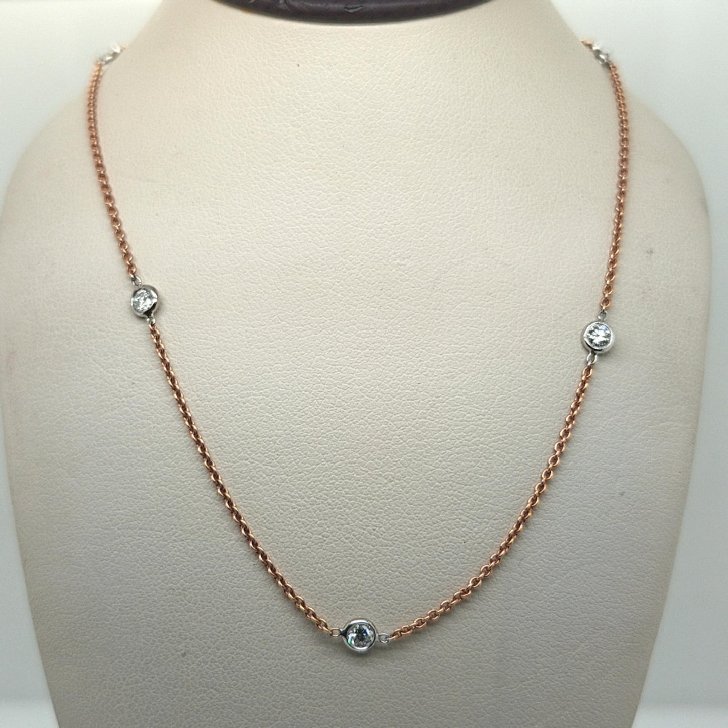 DIAMONDS BY THE YARD CHAIN NECKLACE 0.70CT ROSE GOLD