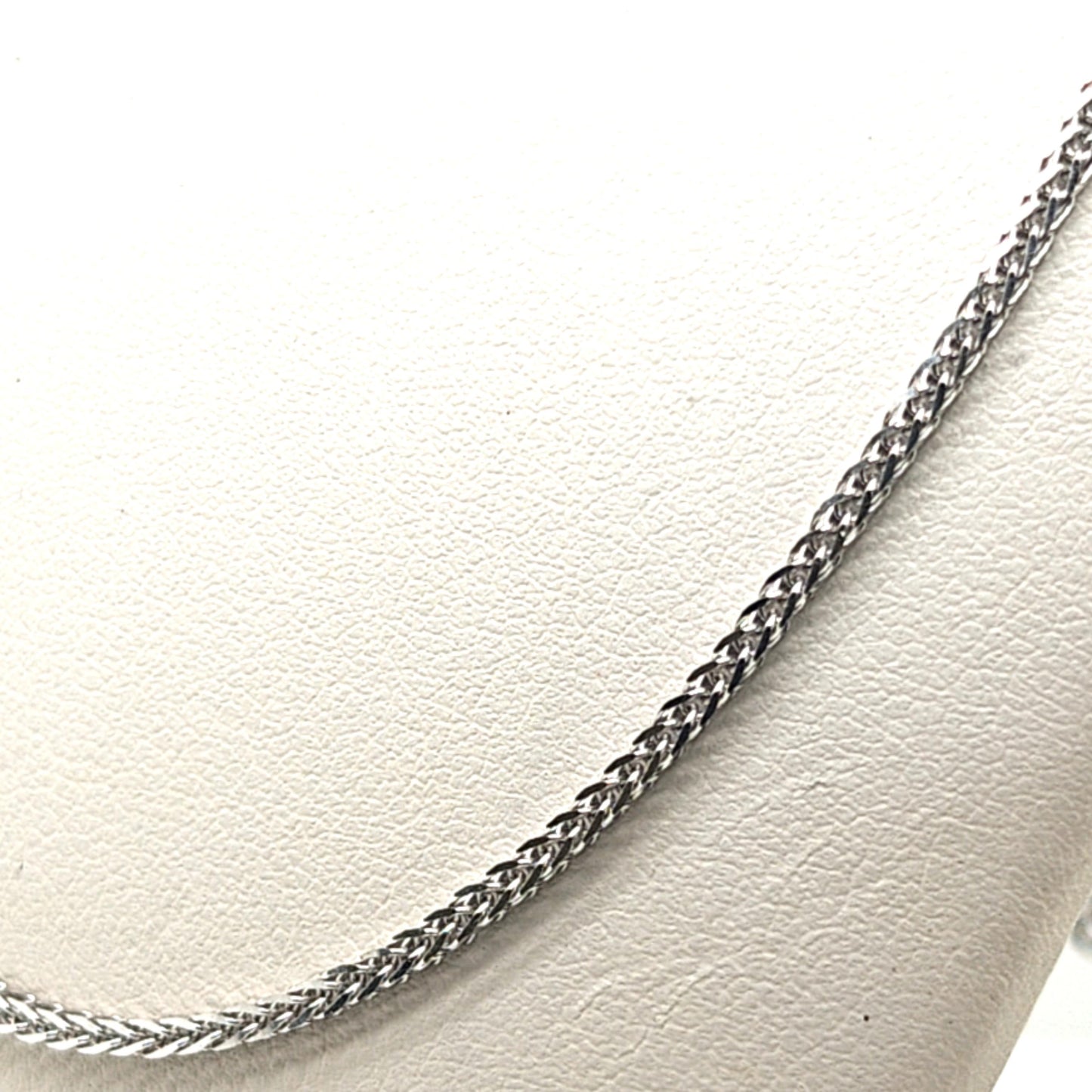 WHEAT CHAIN NECKLACE 20" WHITE GOLD