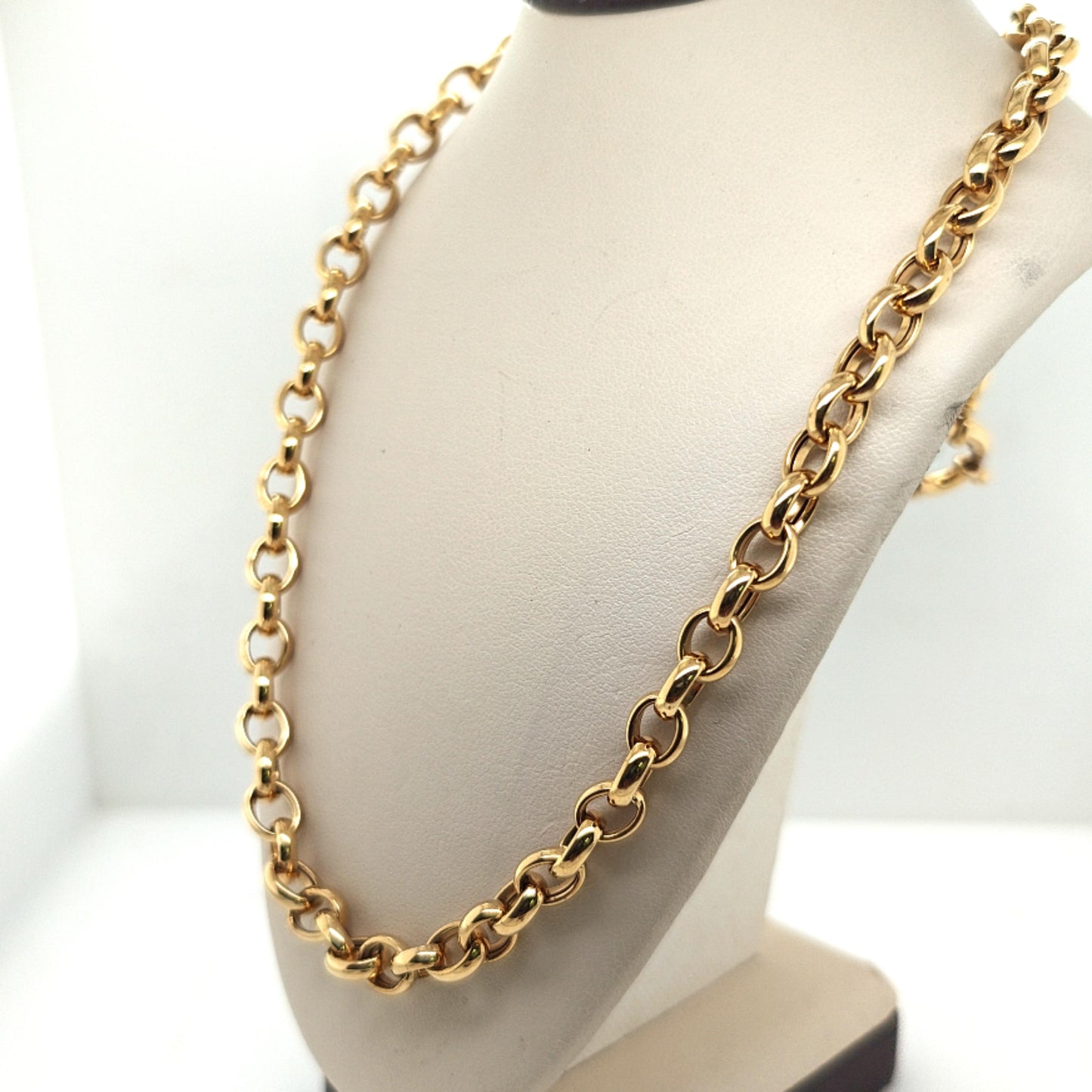 OPEN LINK NECKLACE YELLOW GOLD 17"