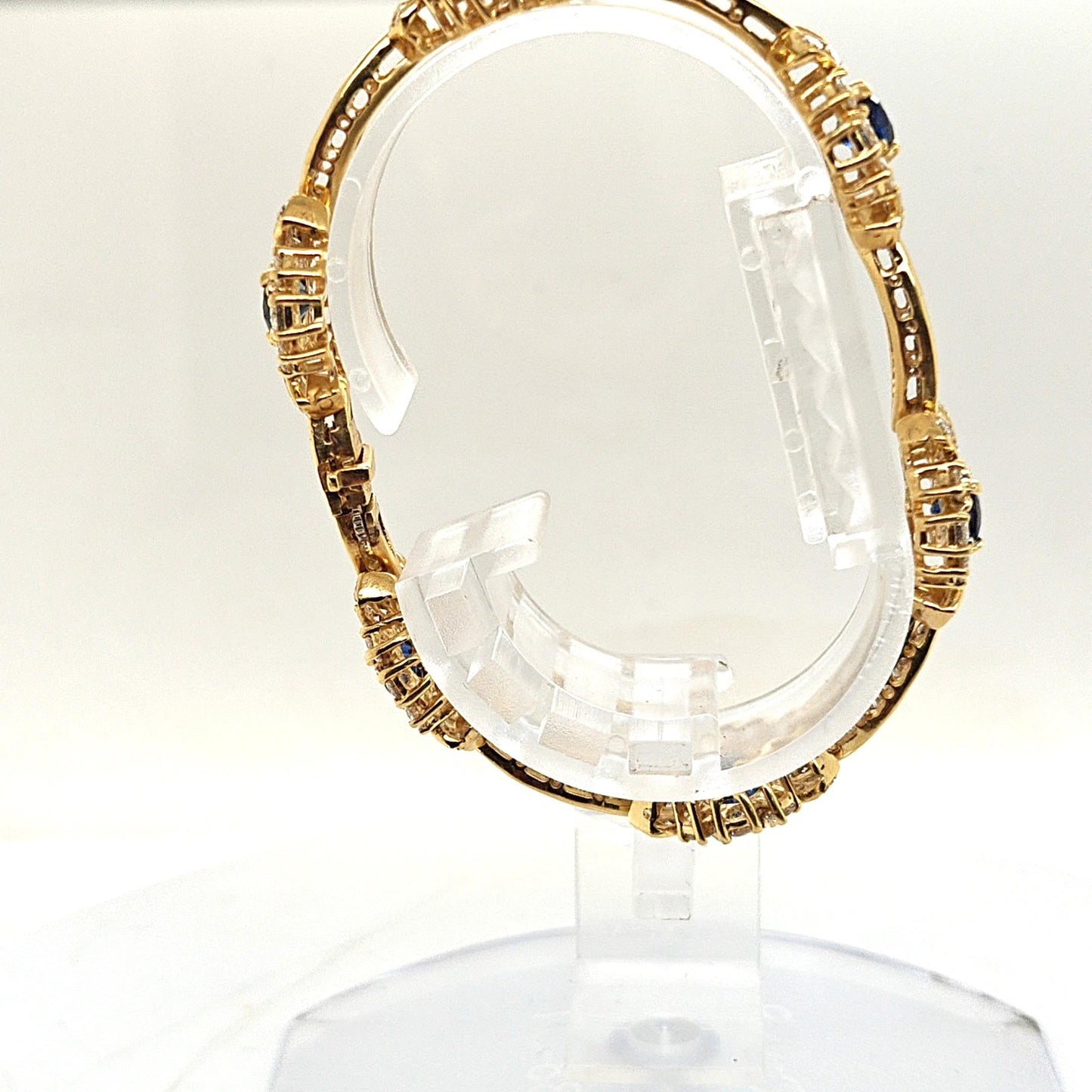 DIAMOND AND SAPPHIRE BRACELET YELLOW GOLD