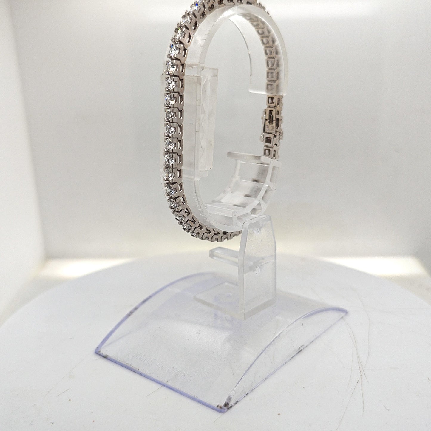 DIAMOND TENNIS BRACELET 6.44CTW WHITE GOLD