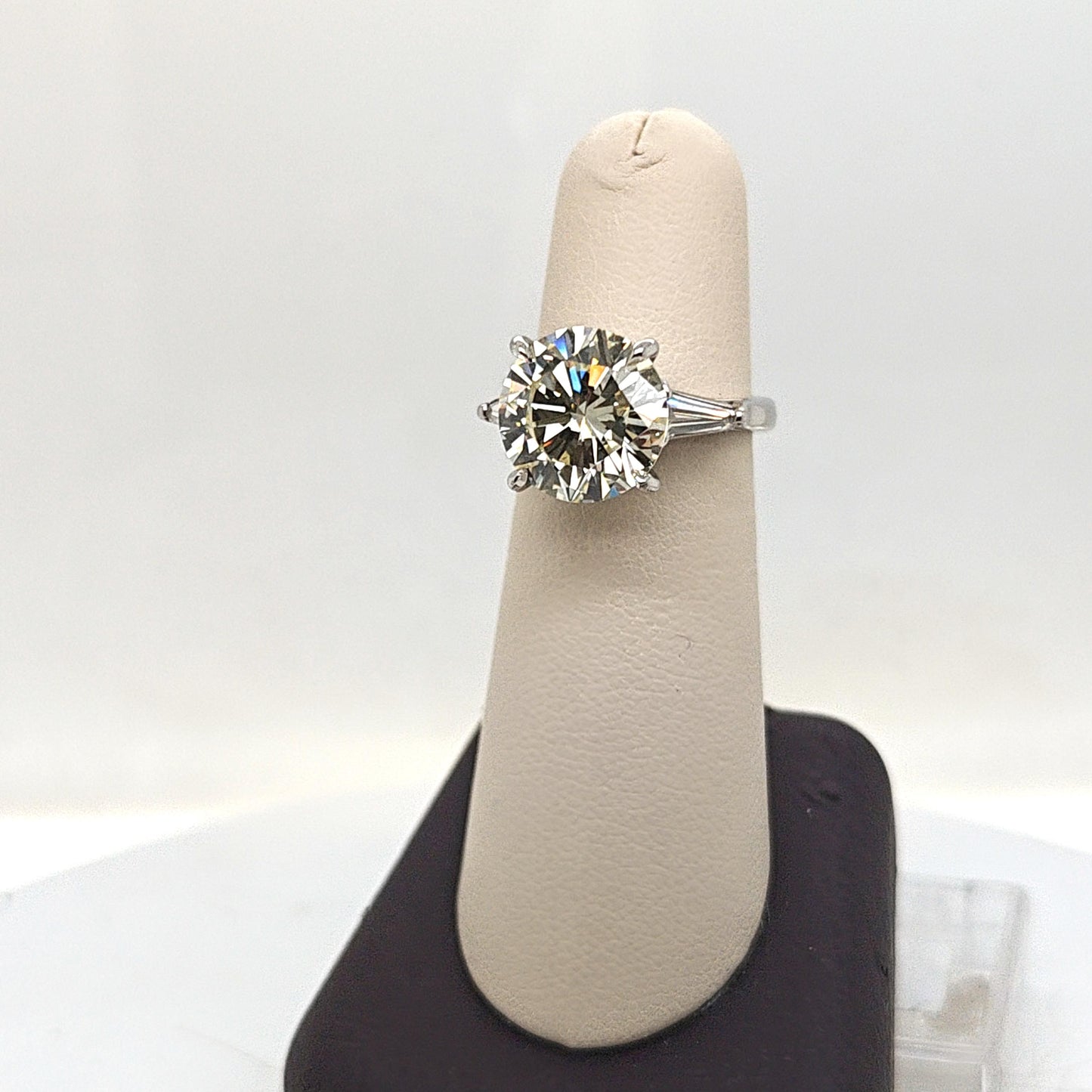 DIAMOND ENGAGEMENT RING 5.88CT GIA IN A HANDMADE PLATINUM SETTING