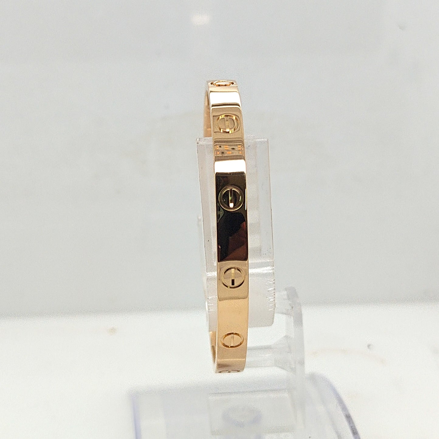 CARTIER LOVE BANGLE BRACELET SIZE 17 YELLOW GOLD