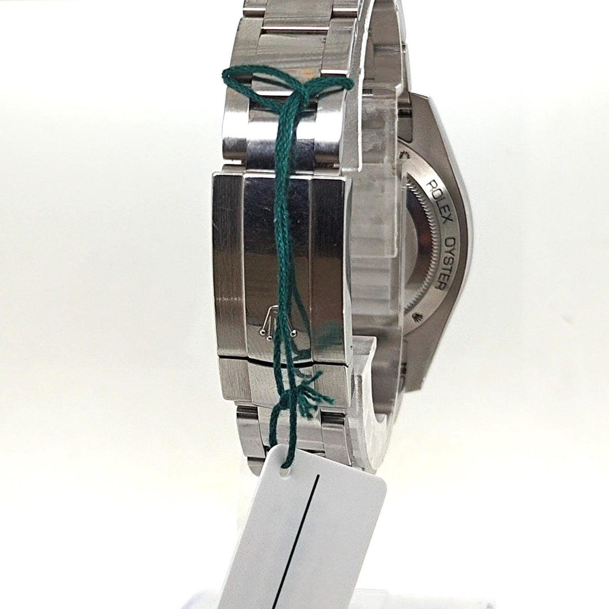 ROLEX MILGAUSS BLUE DIAL GREEN CRYSTAL STEEL OYSTER