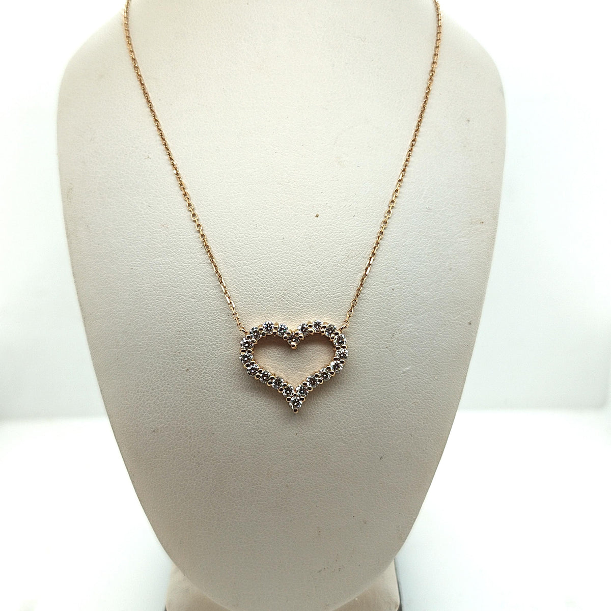 DIAMOND HEART PENDANT NECKLACE YELLOW GOLD