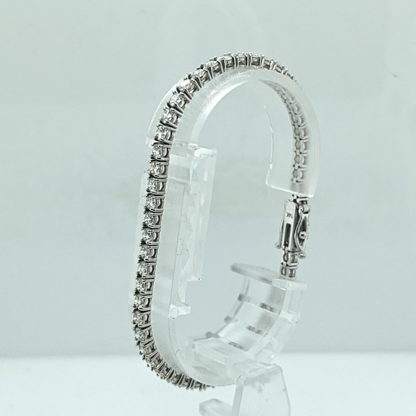 DIAMOND TENNIS BRACELET 5.83CTW WHITE GOLD