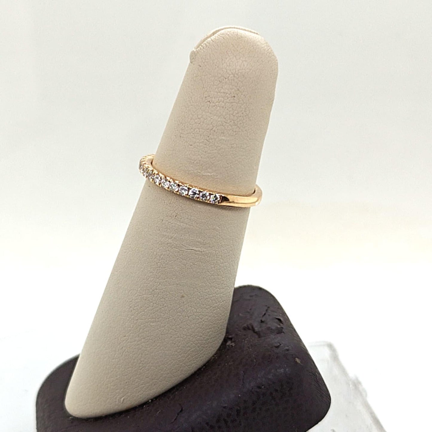 DIAMOND HALF ETERNITY BAND RING 0.35CTW YELLOW GOLD