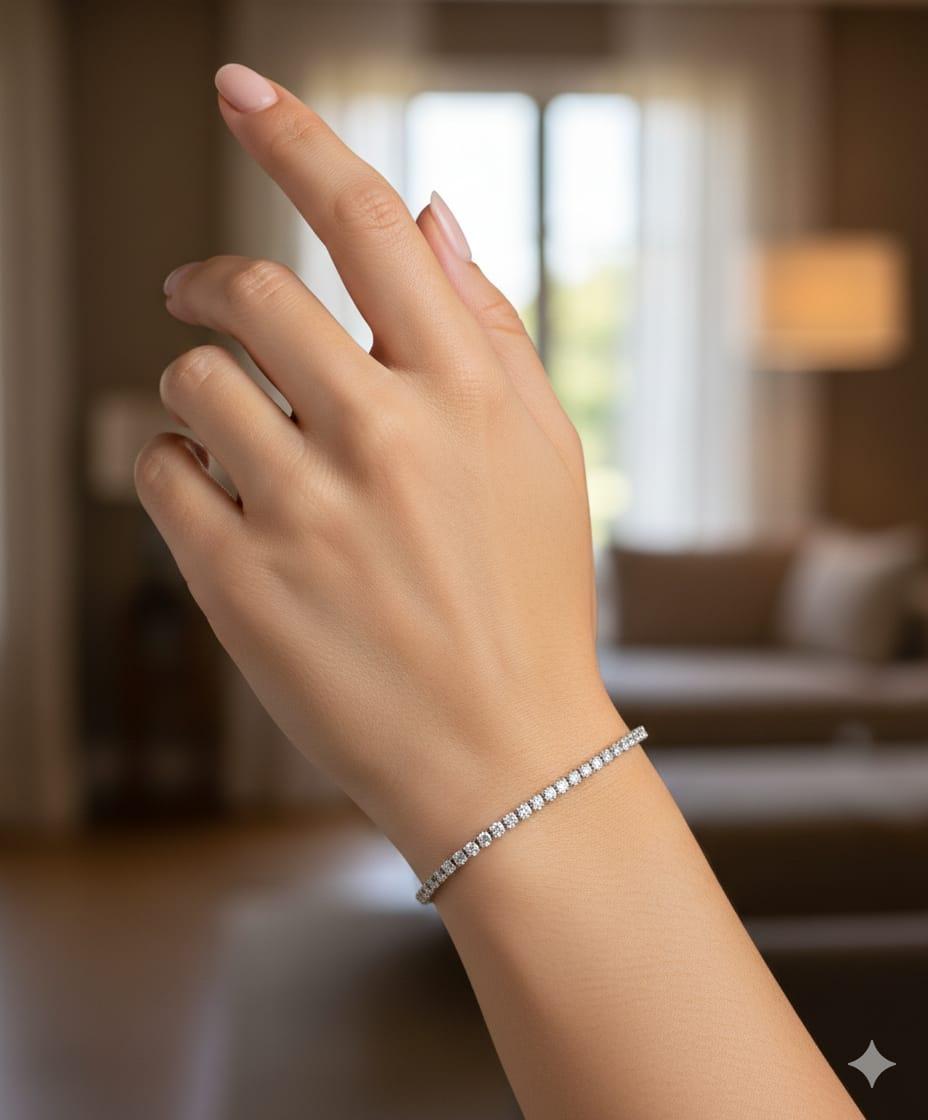 DIAMOND TENNIS BRACELET 2.30CTW WHITE GOLD