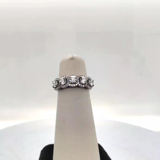 DIAMOND 5 STONE ACCENT BAND 14K WHITE GOLD 2.9CTW