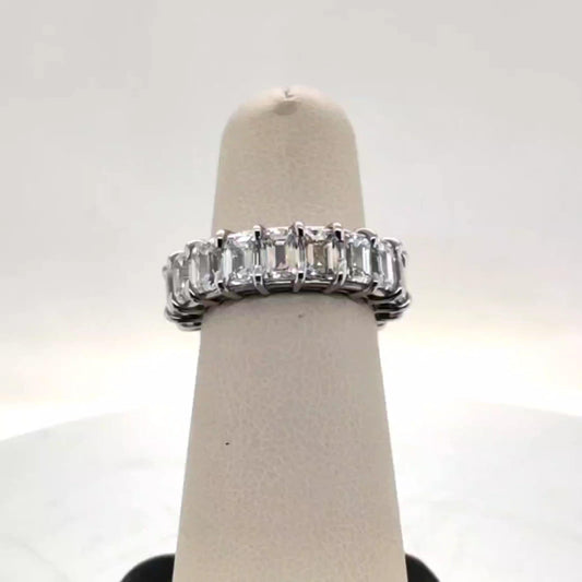 PLATINUM ETERNITY BAND HAND MADE 9.18CTW