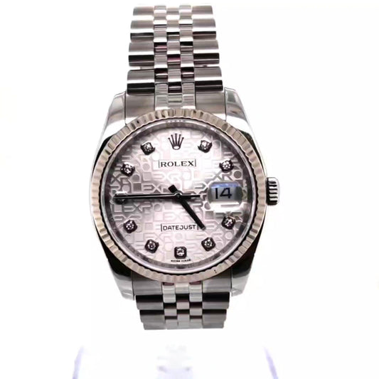 ROLEX DATEJUST 36MM JUBILEE AND DIAMONDS WITH CARD
