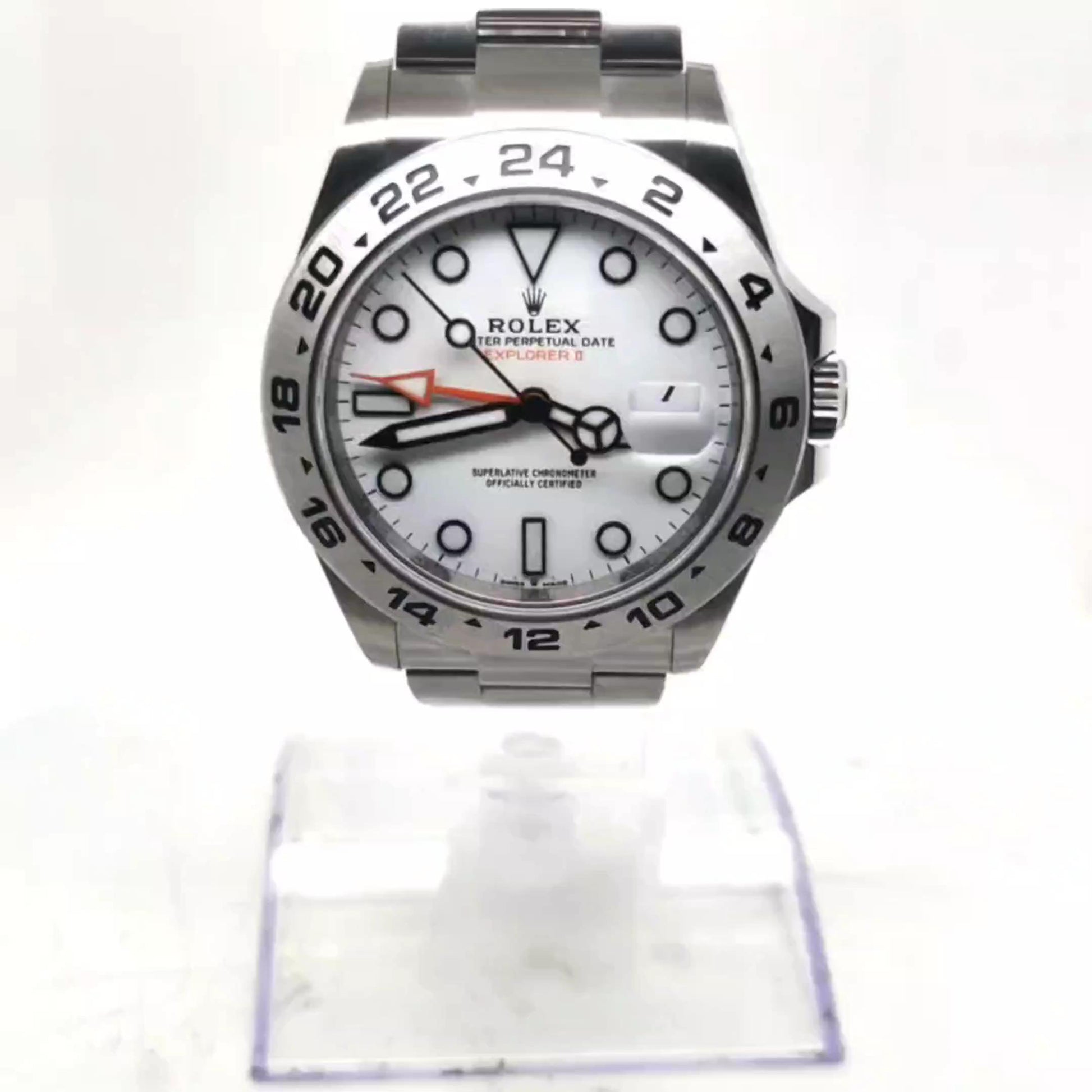 ROLEX EXPLORER II 42MM WHITE DIAL WITH CARD